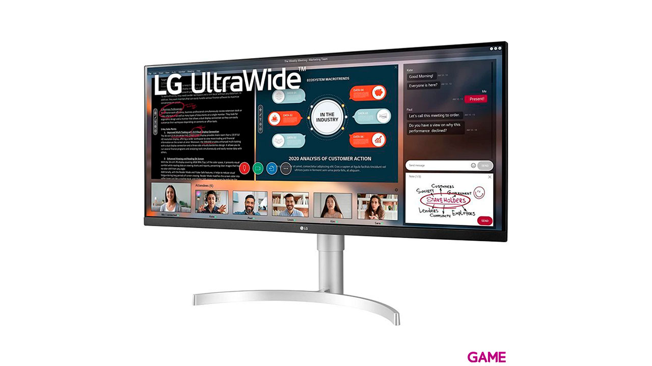 LG 34WN650-W 34´´ - LED  - Full HD- UltraWide - Blanco - Monitor-2