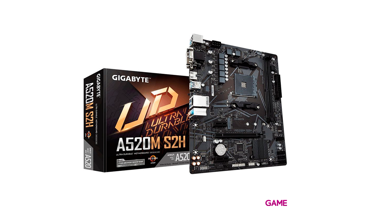 Gigabyte A520M S2H Zocalo AM4 Micro ATX - Placa Base-0