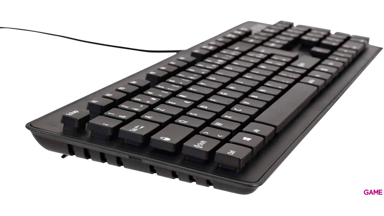 V7 Combo de teclado y ratón antimicrobiano lavable, USB, óptico, IP68, impermeable-2
