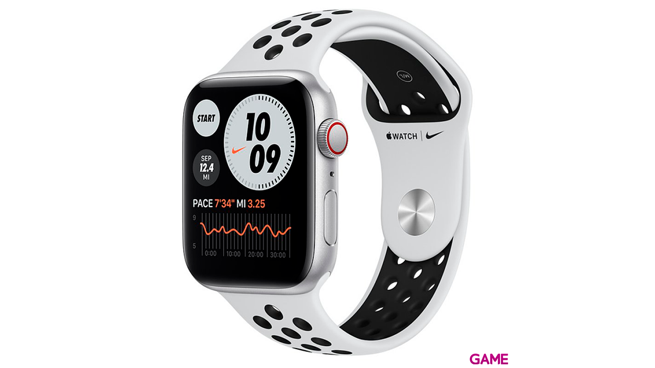 Apple Watch SE Nike 44 mm Plata 4G GPS  - Reloj Inteligente-0
