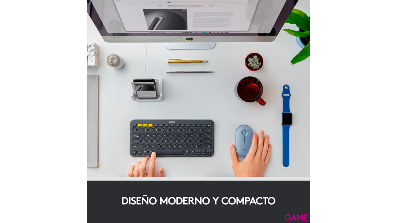 Logitech Pebble M350 ratón Ambidextro RF inalámbrica + Bluetooth Óptico 1000 DPI-1
