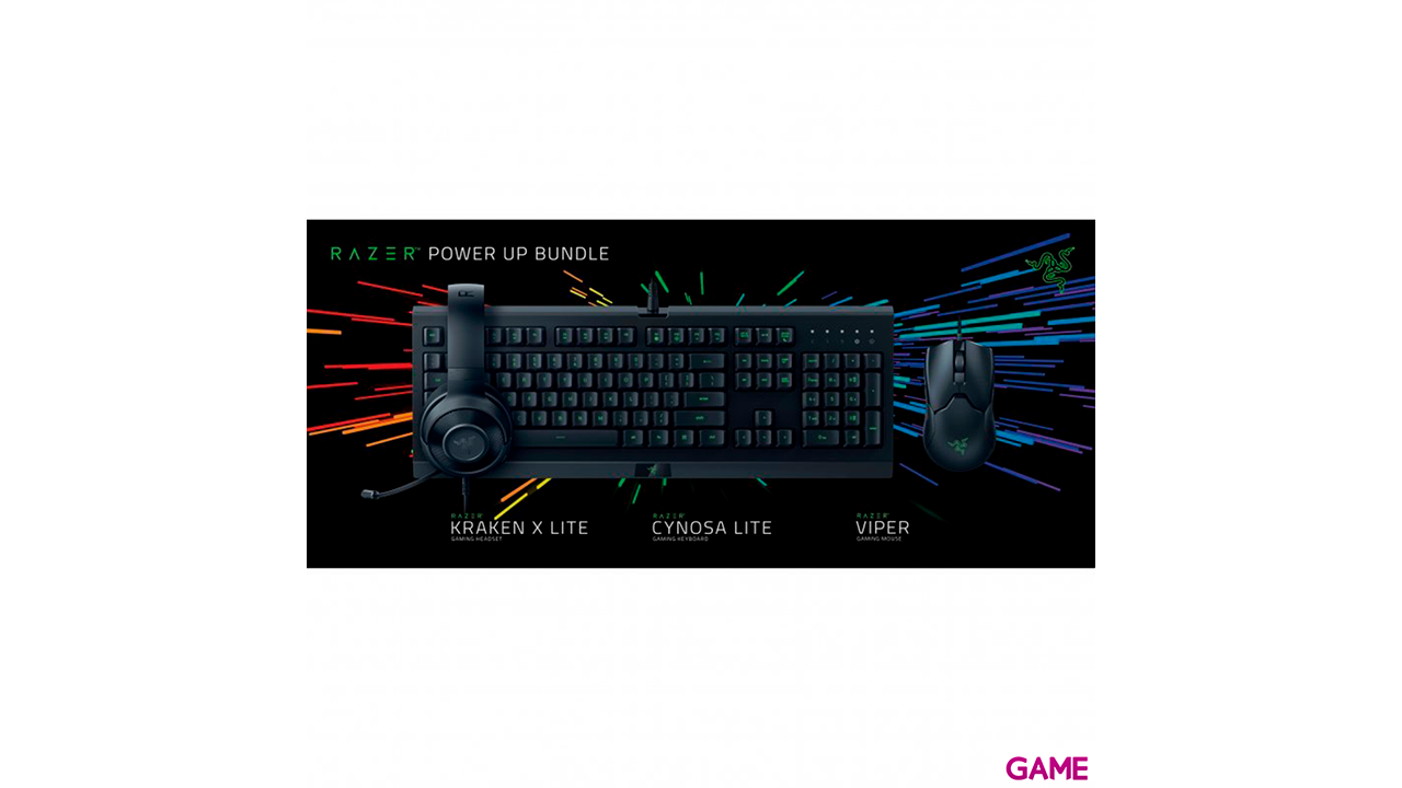 Razer Bundle Power Up -  Cynosa Lite + Viper+ Kraken X Lite - Pack Gaming-6