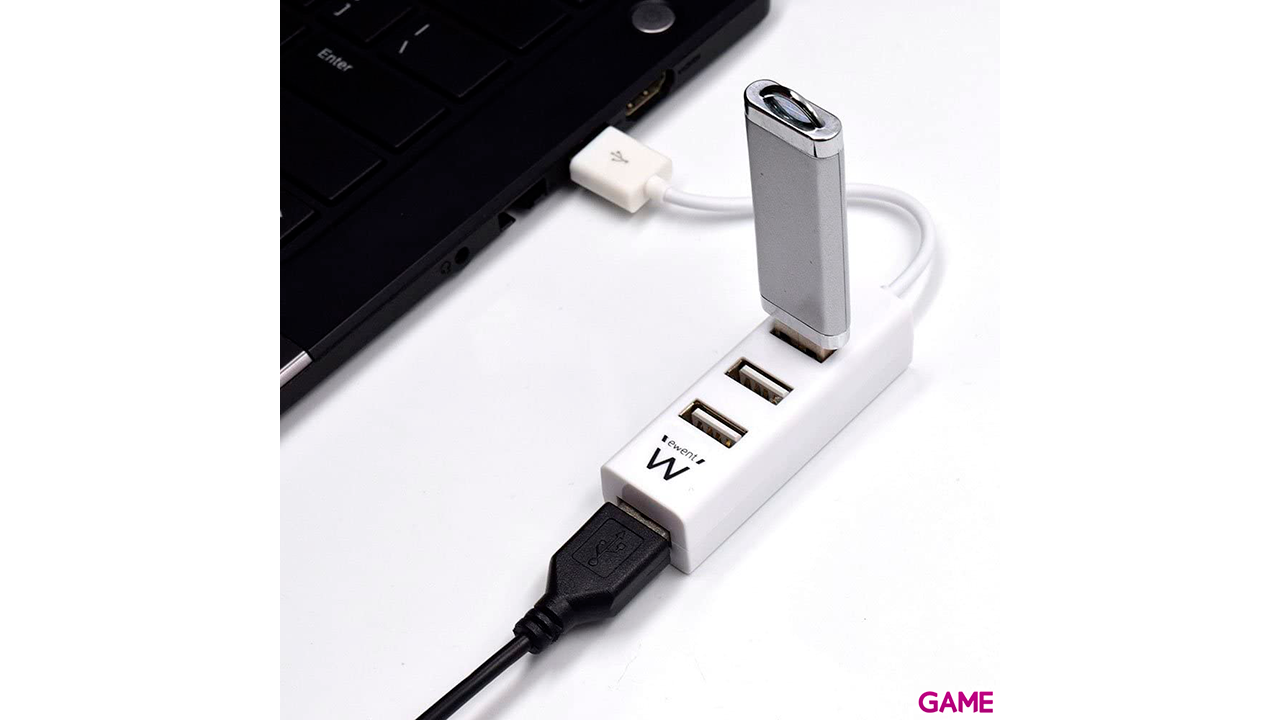 Ewent EW1122 USB 2.0 Blanco - Hub-0