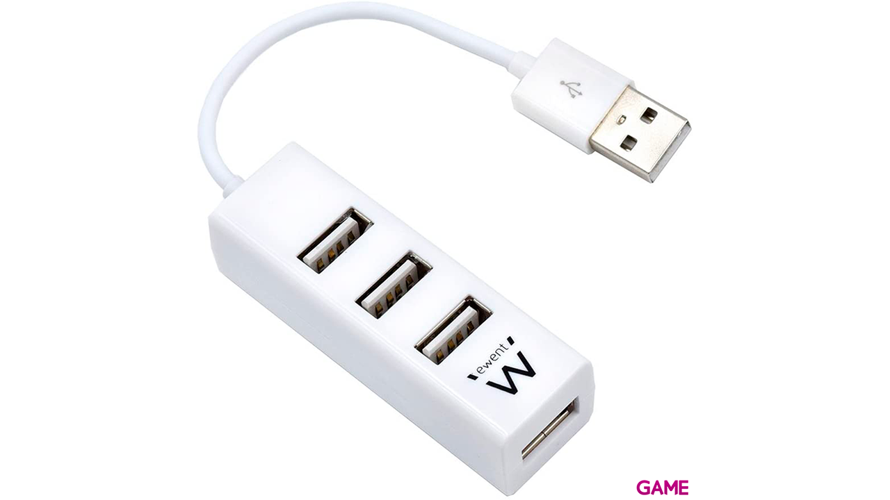 Ewent EW1122 USB 2.0 Blanco - Hub-1