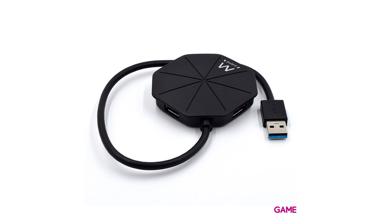 Ewent EW1138 USB 3.2 Gen 1 (3.1 Gen 1) Type-A 5000 Mbit/s Negro - Hub USB-0