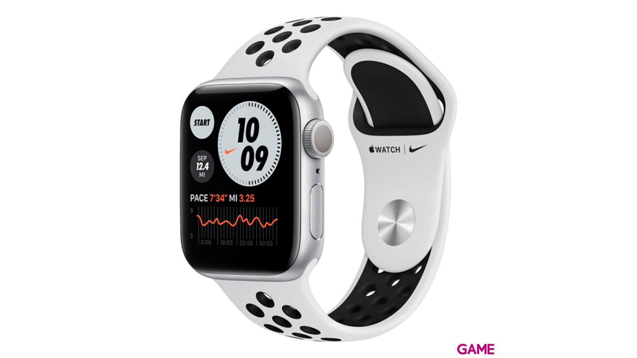 Apple Watch SE Nike 44mm Plata GPS - Reloj Inteligente-1