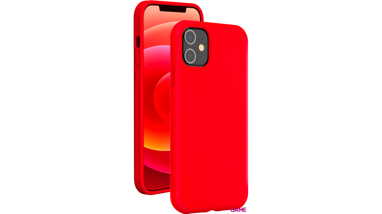 Carcasa rosa rígida de tacto suave para iPhone 12 / 12 Pro-0