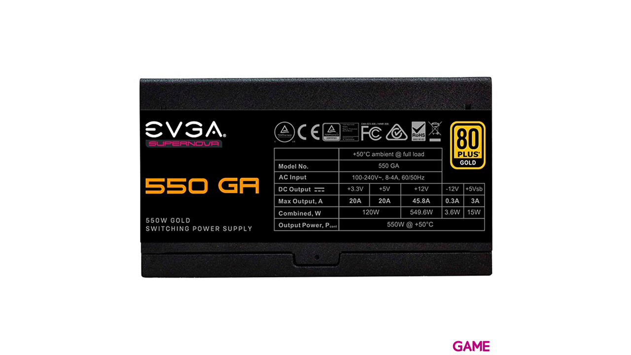 EVGA Supernova 550 GA 80+ 550W Modular - Fuente Alimentacion-1
