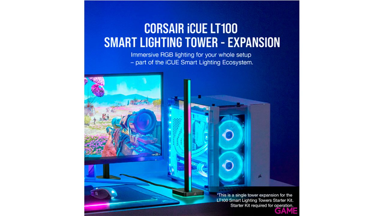Corsair iCUE LT100 Panel inteligente Negro - kit expansion - Iluminacion Gaming-3