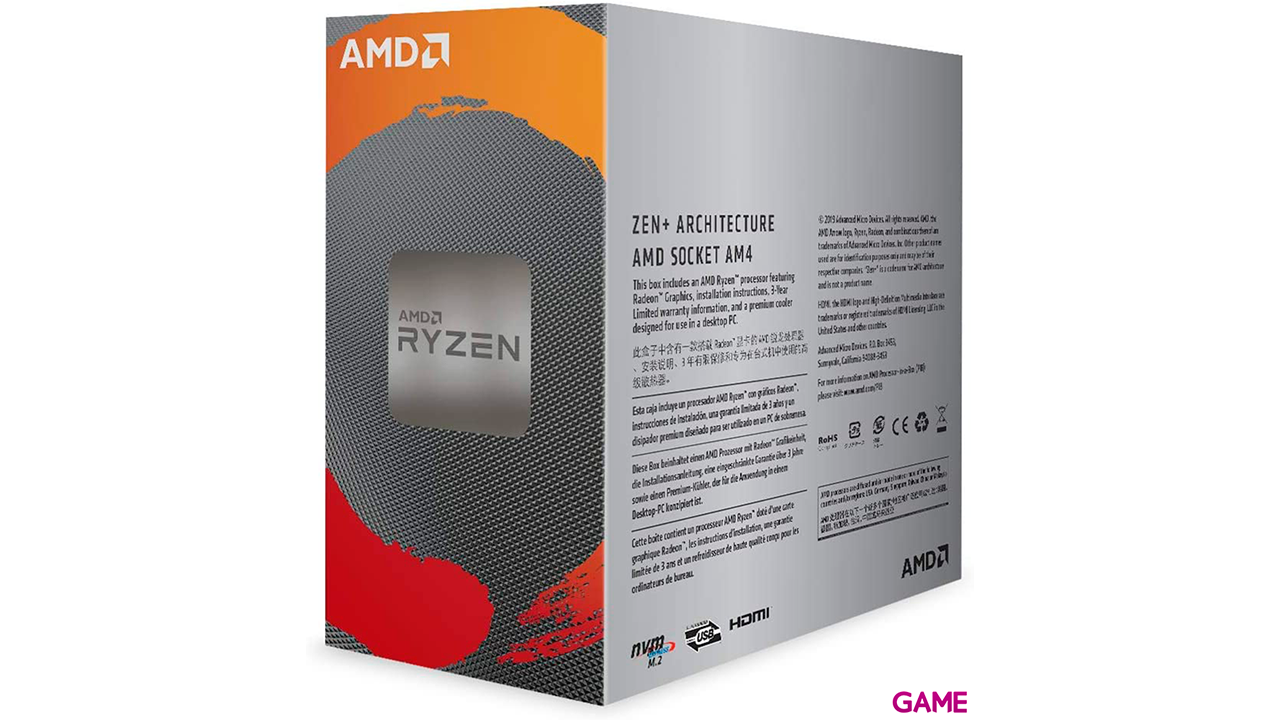 AMD Ryzen 3 Pro 3200G Con Ventilador - BULK - Microprocesador-2