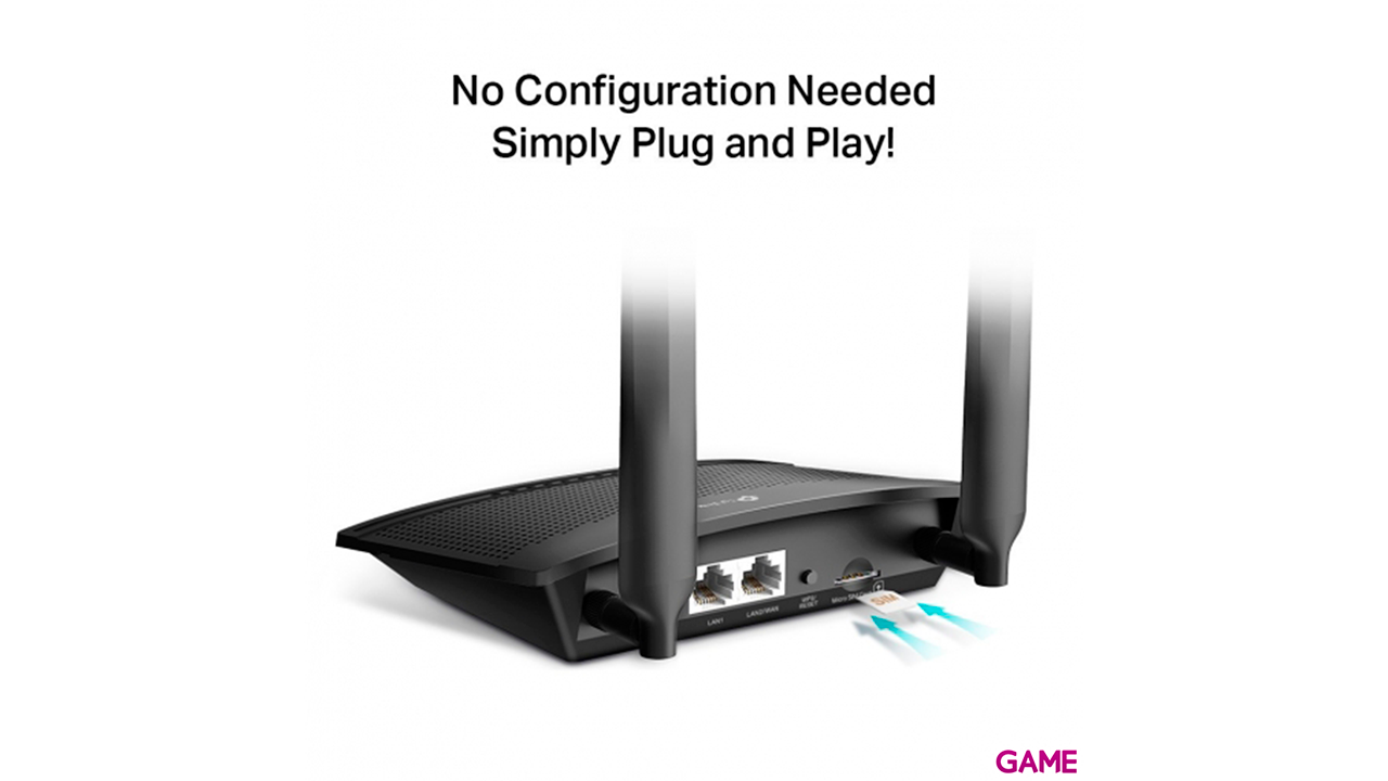 TP-LINK TL-MR100 Banda única (2,4 GHz) Ethernet rápido 3G 4G Negro - Router-2