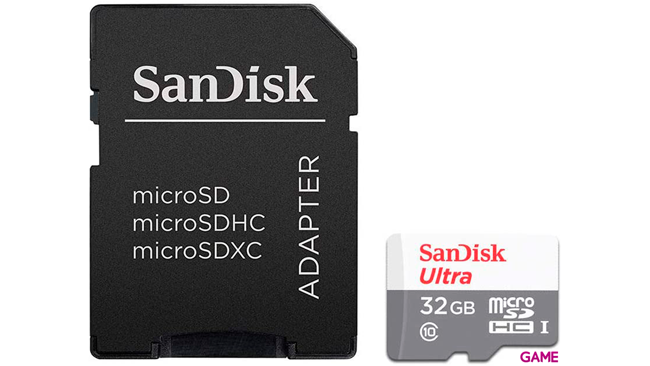 Sandisk 32GB Ultra MicroSDHC + Adaptador SD 100MB/S CLASS 10 UHS-I - Tarjeta Memoria-1