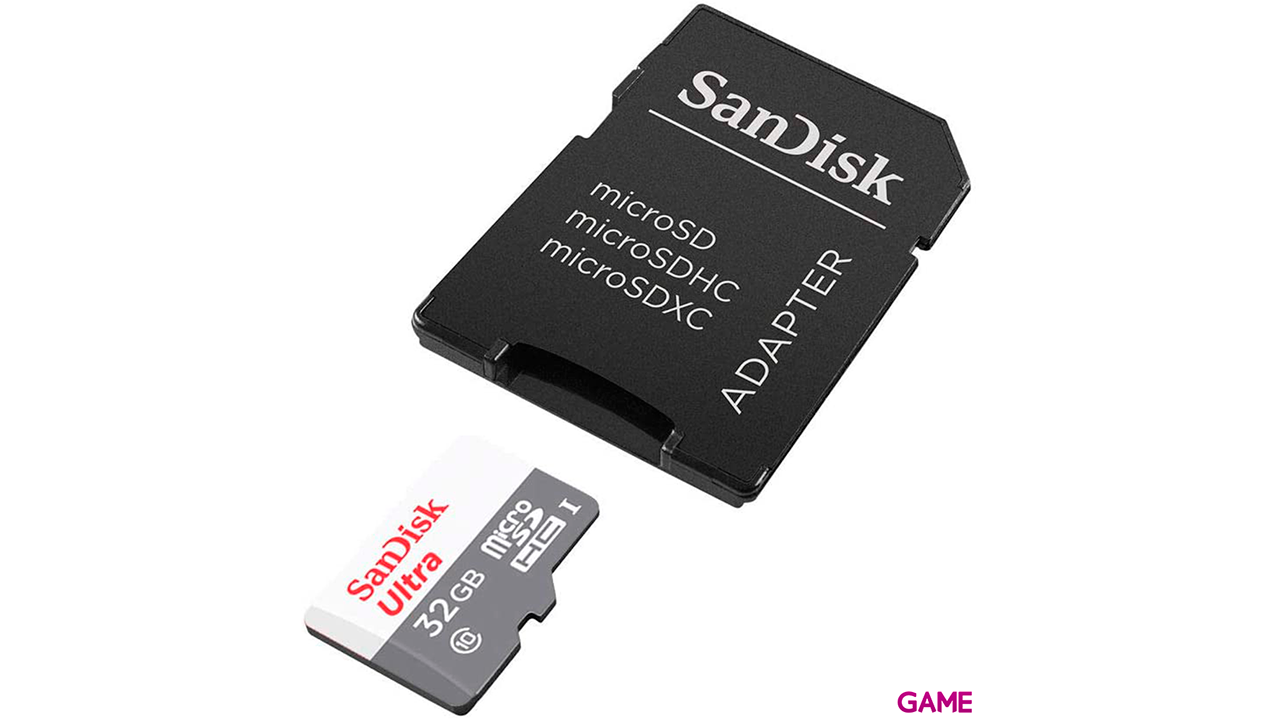 Sandisk 32GB Ultra MicroSDHC + Adaptador SD 100MB/S CLASS 10 UHS-I - Tarjeta Memoria-2