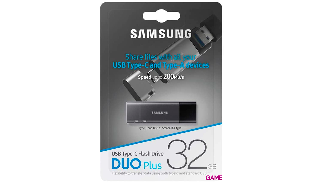 Samsung Duo Plus 32GB USB Tipo C 3.2 Gen 1 (3.1 Gen 1) Negro Gris - Pendrive-4