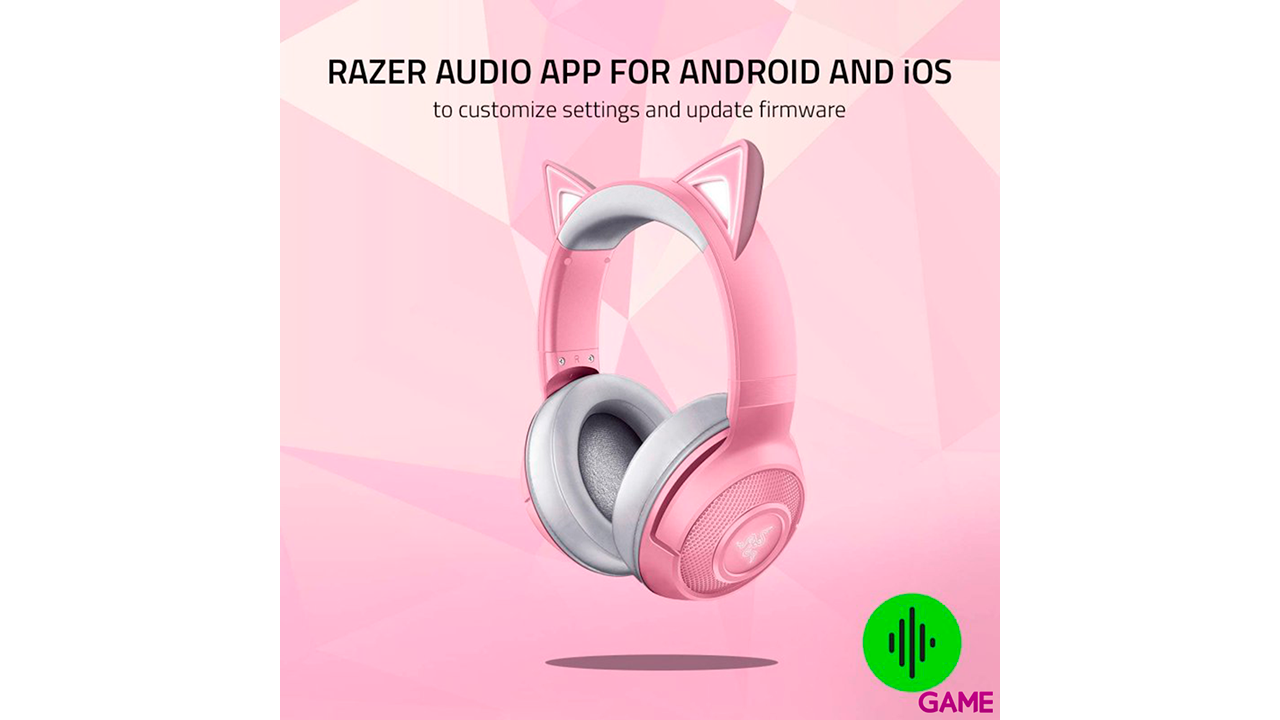 Razer Kraken Bluetooth Kitty Rosa - Auriculares Gaming-3