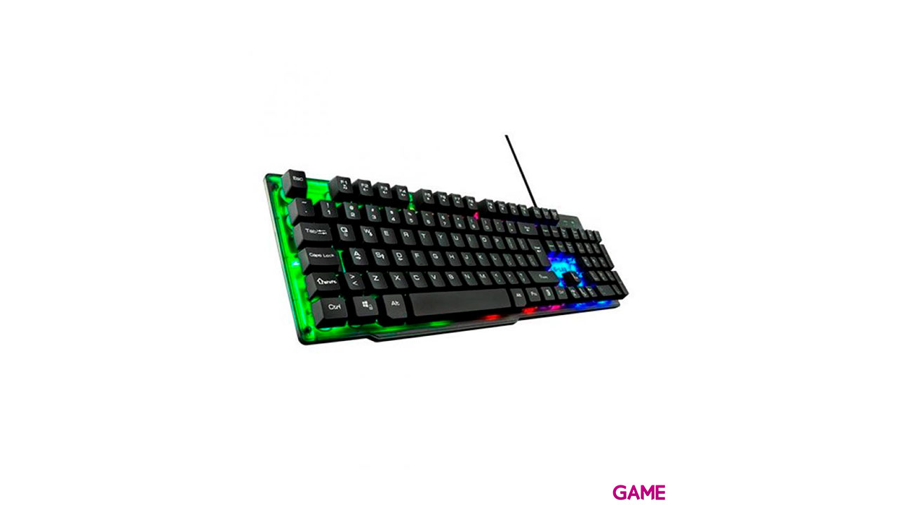 The G-Lab KEYZ-NEON teclado USB QWERTY Español Negro-1
