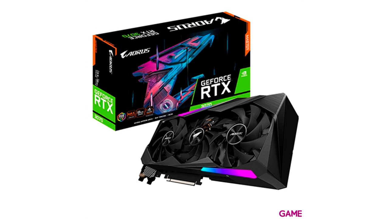 GIGABYTE AORUS GeForce RTX 3070 MASTER 8G NVIDIA 8GB GDDR6-5