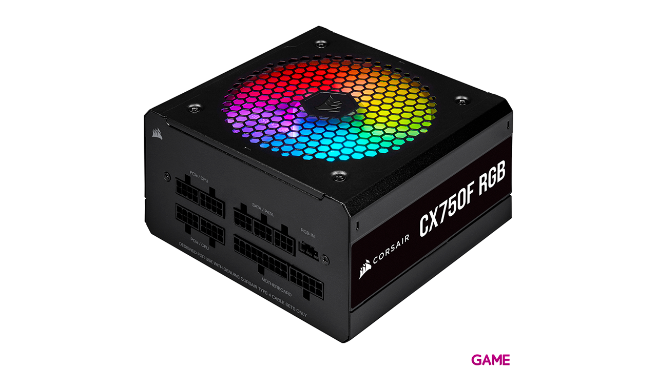 Corsair CX750F 750W - RGB - 20-pin ATX Negro - Fuente Alimentacion-0