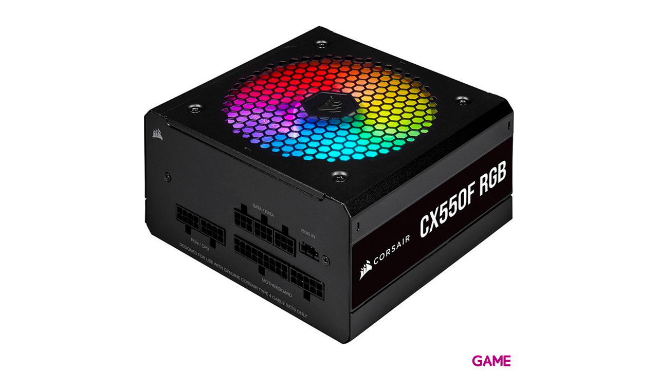 Corsair CX550F RGB 550W - RGB - 24-pin ATX Negro - Fuente Alimentacion-0