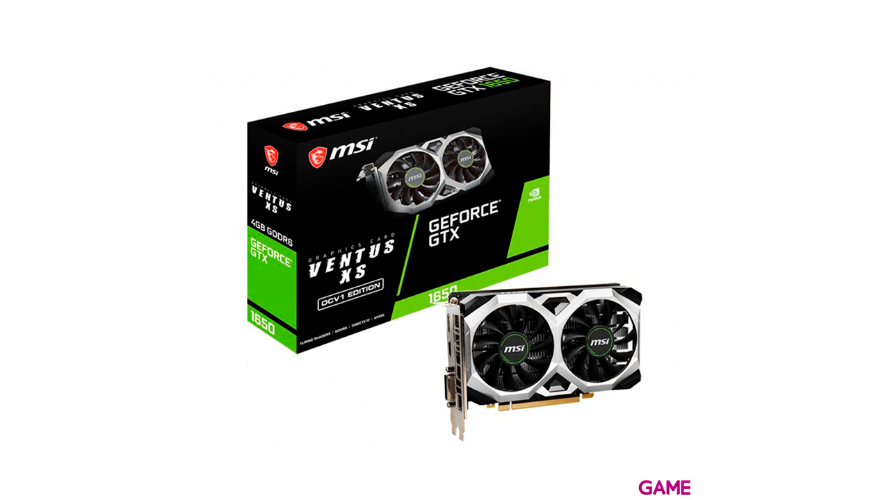 MSI GTX 1650 D6 VENTUS XS V1 tarjeta gráfica NVIDIA GeForce GTX 1650 4 GB GDDR6-0