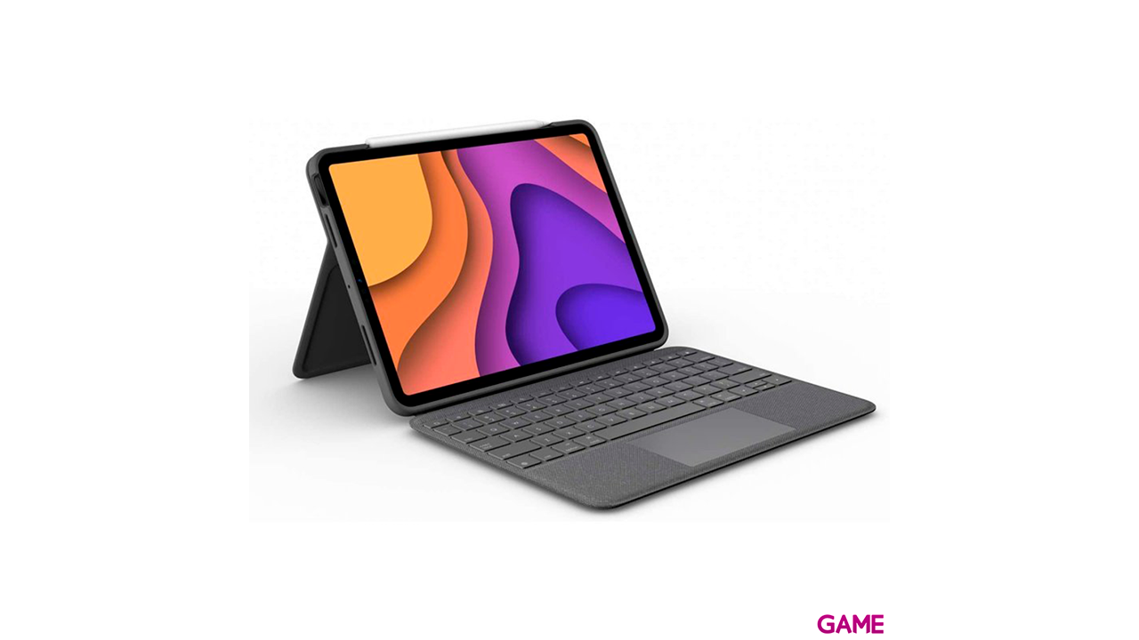 Logitech Folio Touch QWERTY Inglés internacional Gris Smart Connector-0