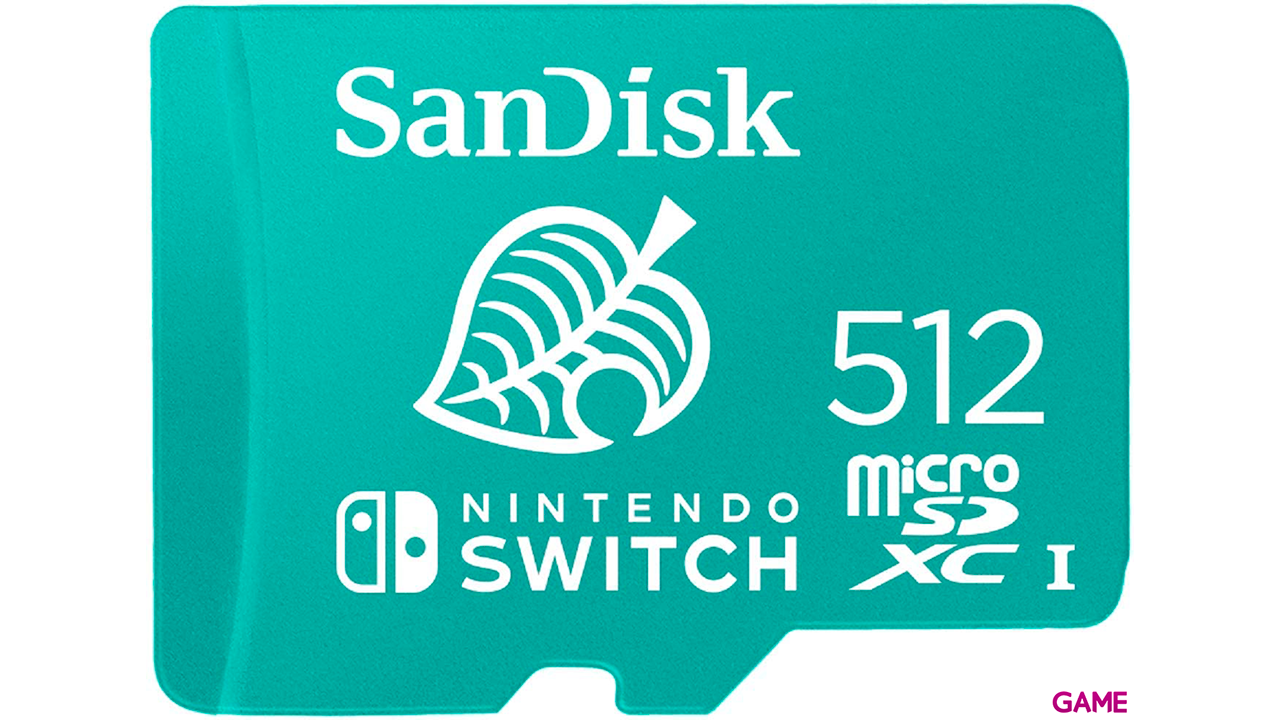 SanDisk Hoja Animal Crossing 512GB MicroSDXC UHS-I - Tarjeta Memoria-0