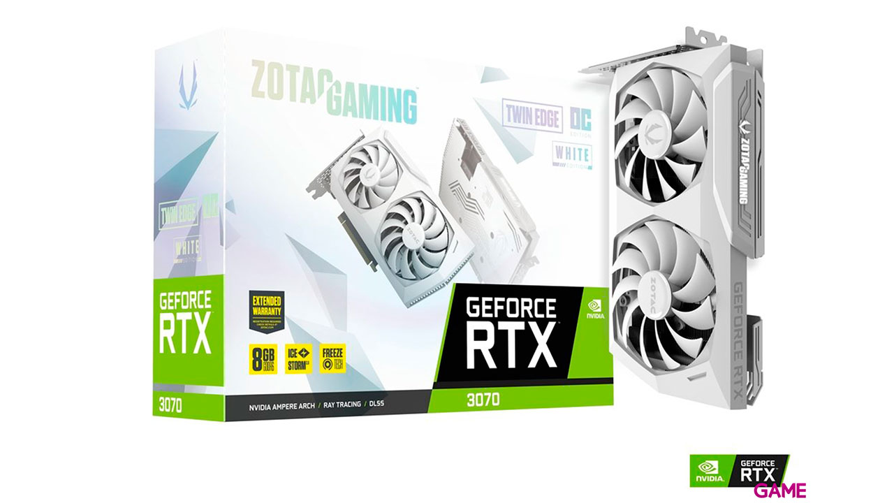 Zotac GAMING GeForce RTX 3070 Twin Edge OC White Edition NVIDIA 8GB GDDR6-0