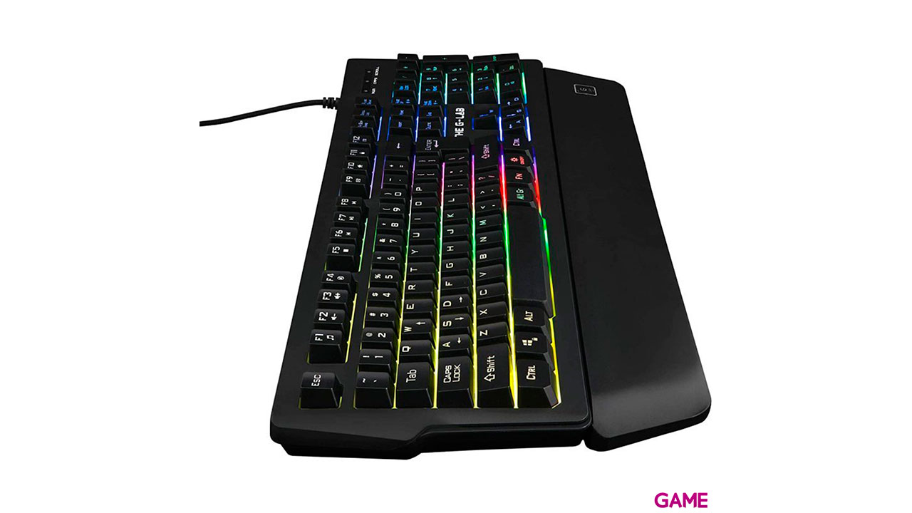 The G-Lab Keyz-Palladium teclado USB AZERTY Español Negro-3