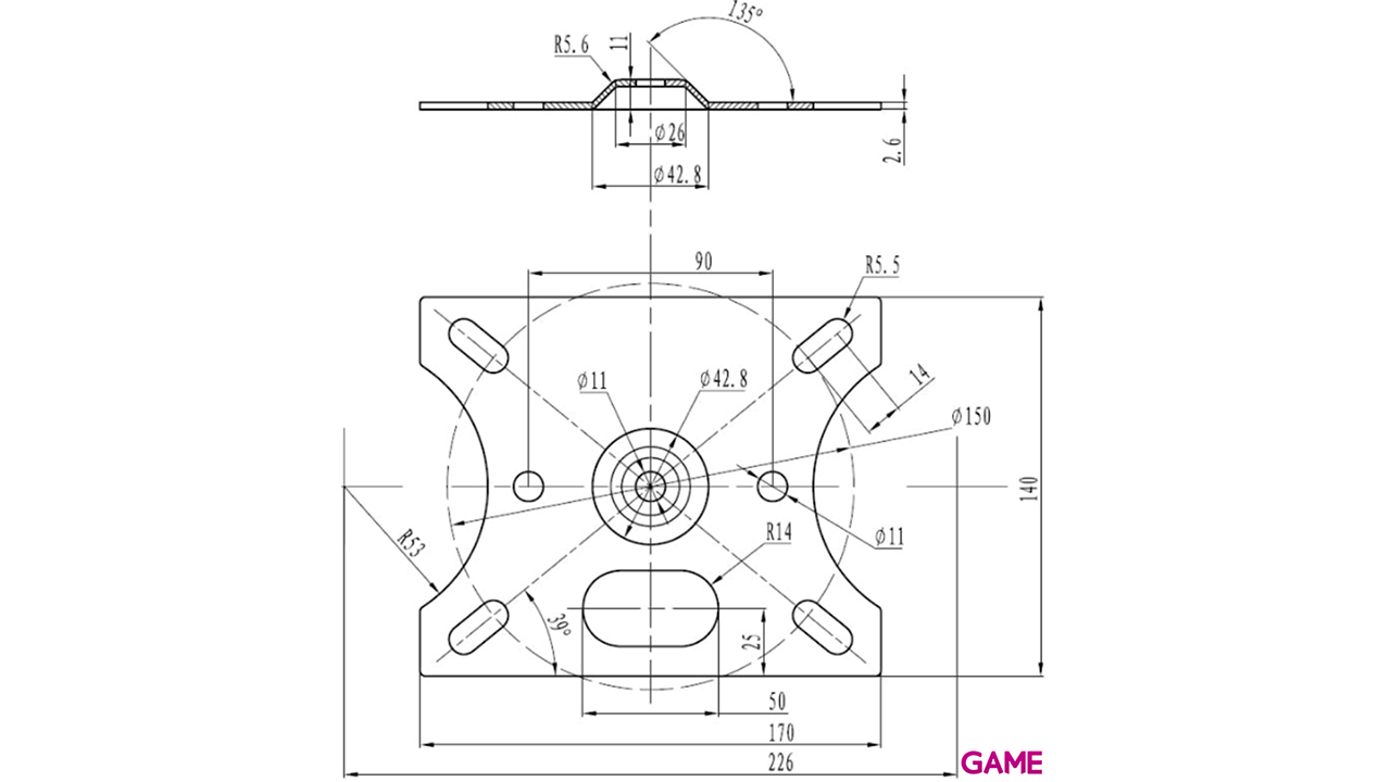 Vision TM-CC montaje para projector Techo Blanco-1