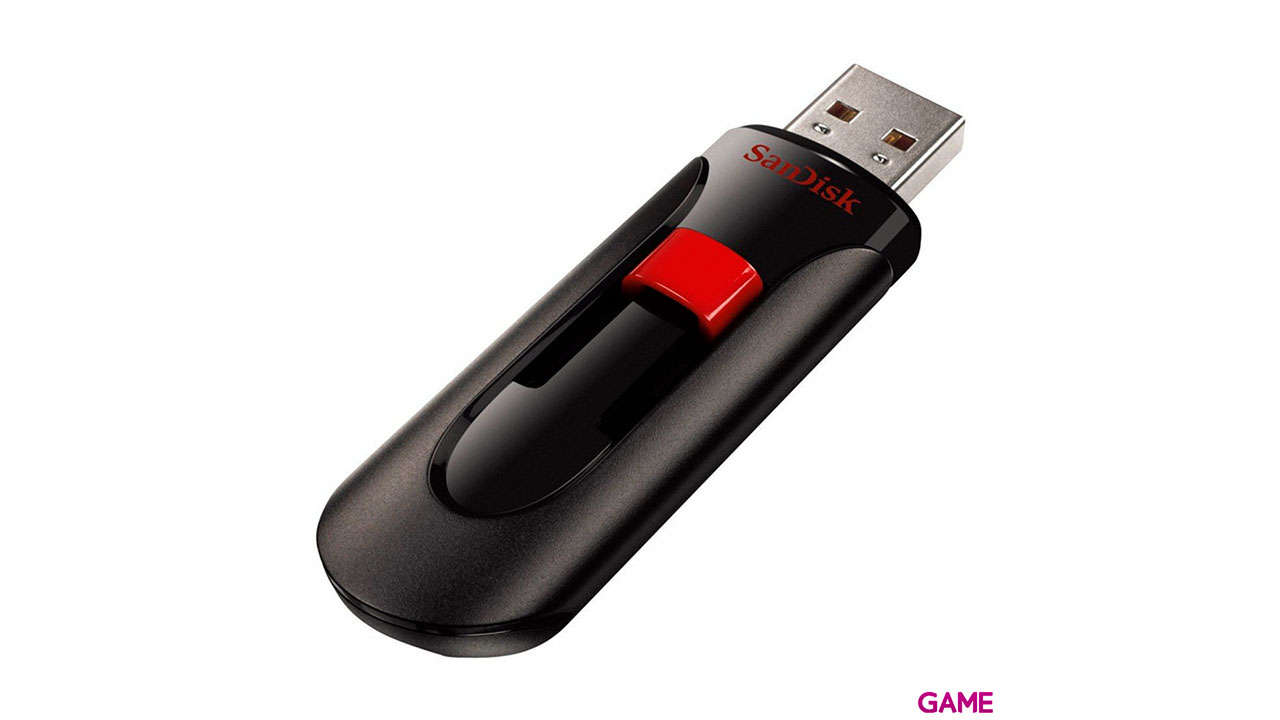 SanDisk Cruzer Glide 128GB USB A 2.0 Negro Rojo - Pendrive-0