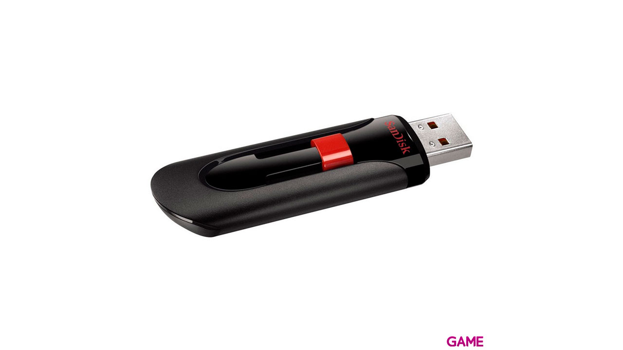 SanDisk Cruzer Glide 128GB USB A 2.0 Negro Rojo - Pendrive-2