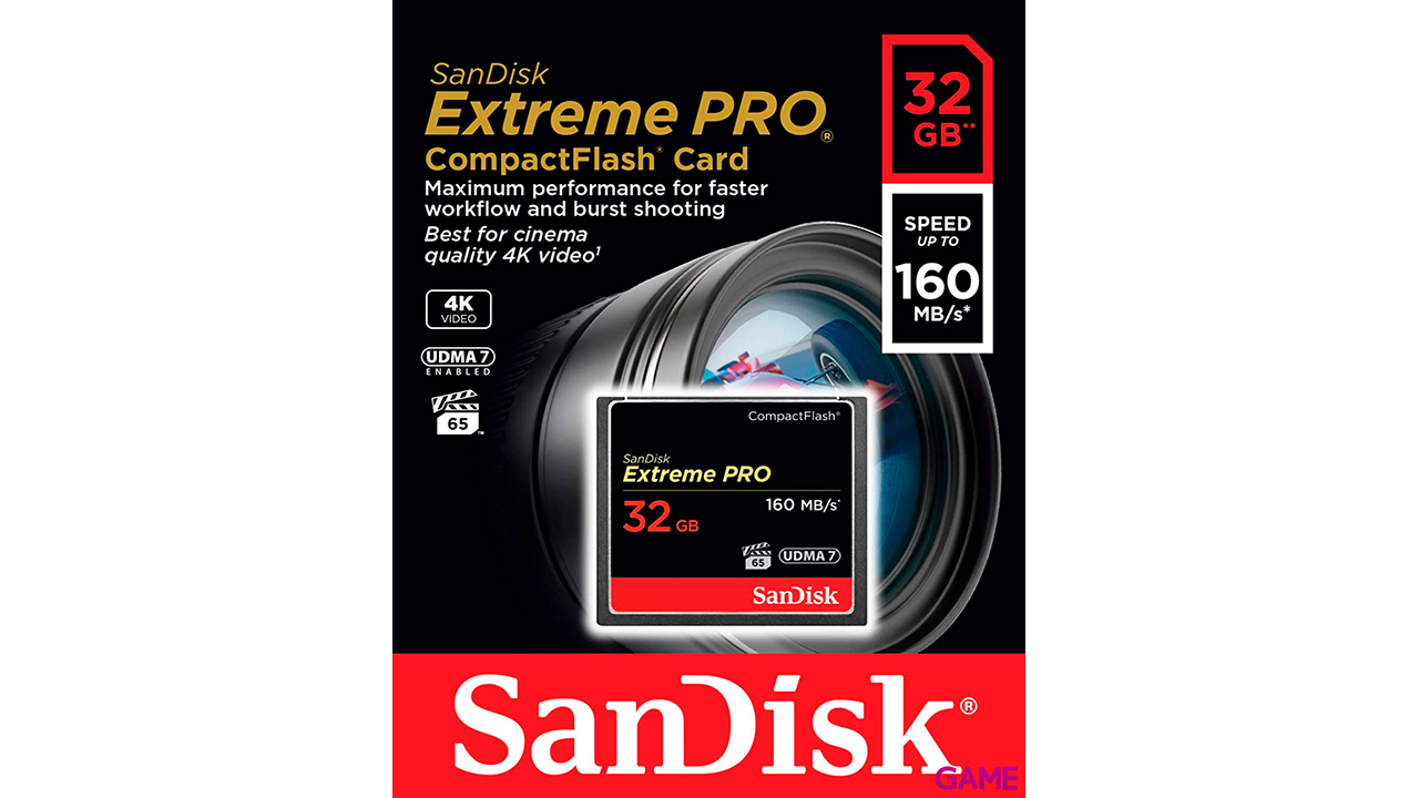 SanDisk 32GB Extreme Pro CF 160MB/s - Tarjeta Memoria-0