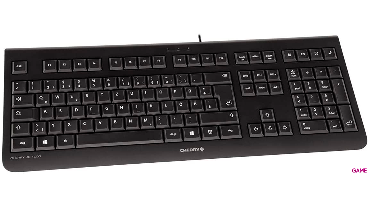 Cherry KC 1000 USB QWERTZ Alemán Negro - Teclado-1