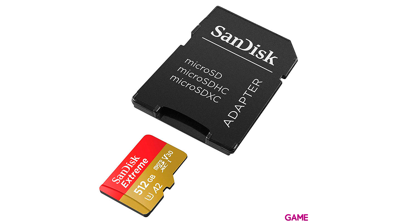 SanDisk Extreme 512GB MicroSDXC UHS-I Clase 10 - Tarjeta Memoria-0