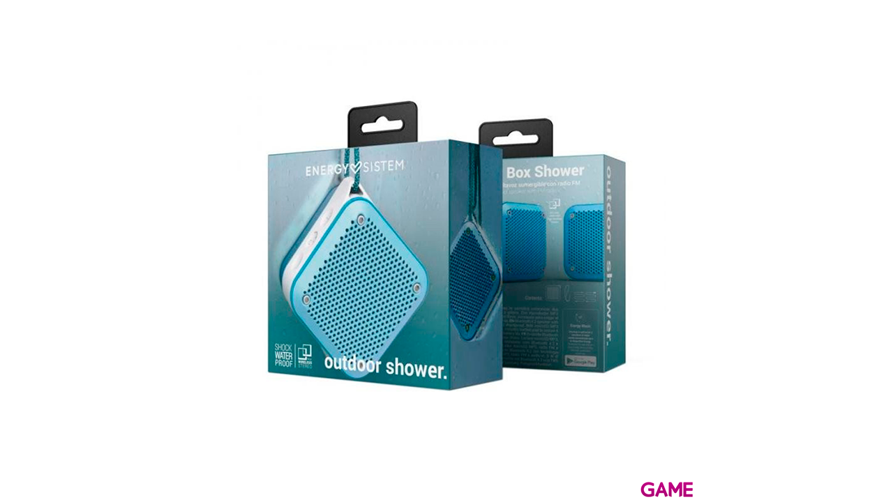 Energy Sistem Outdoor Box Shower Altavoz portátil estéreo Azul, Gris 5 W-1