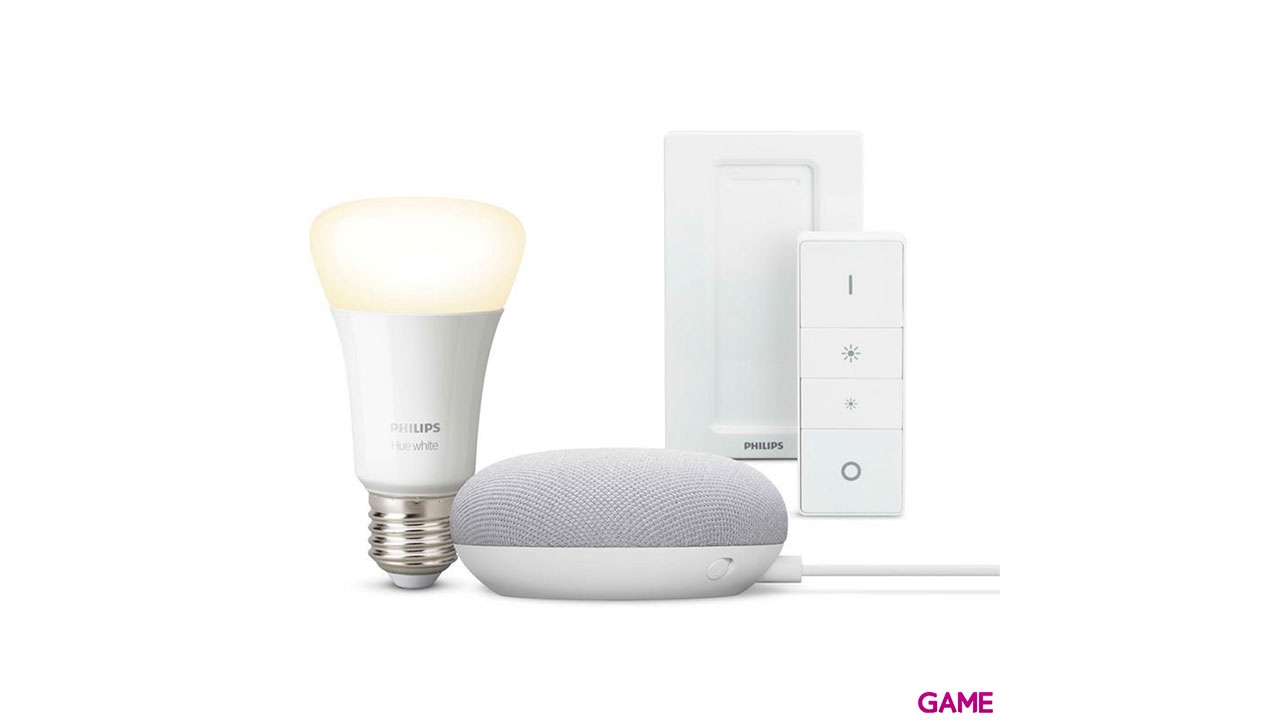 Google Nest mini+Philips Hue Amb - Pack-1