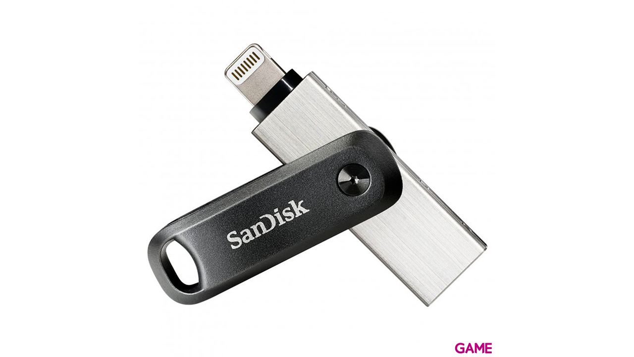 SanDisk iXpand 64GB USB Type-A / Lightning 3.2 Gen 2 (3.1 Gen 2) Negro, Plata - Pendrive-0