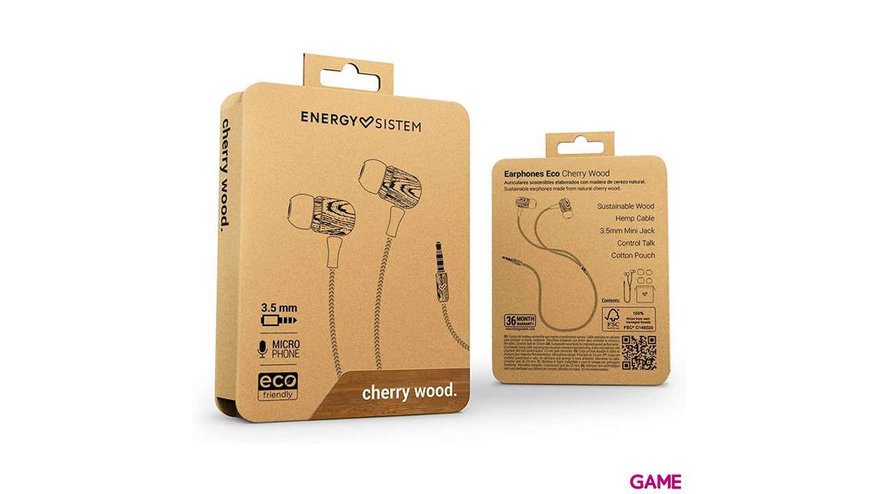 Energy Sistem Eco Cherry Wood -3.5 mm -Madera-Auriculares In Ear-5