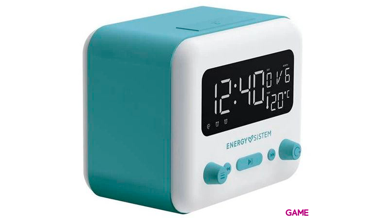 Energy Sistem Clock Speaker 2 Reloj Digital Azul, Blanco - Altavoz-2