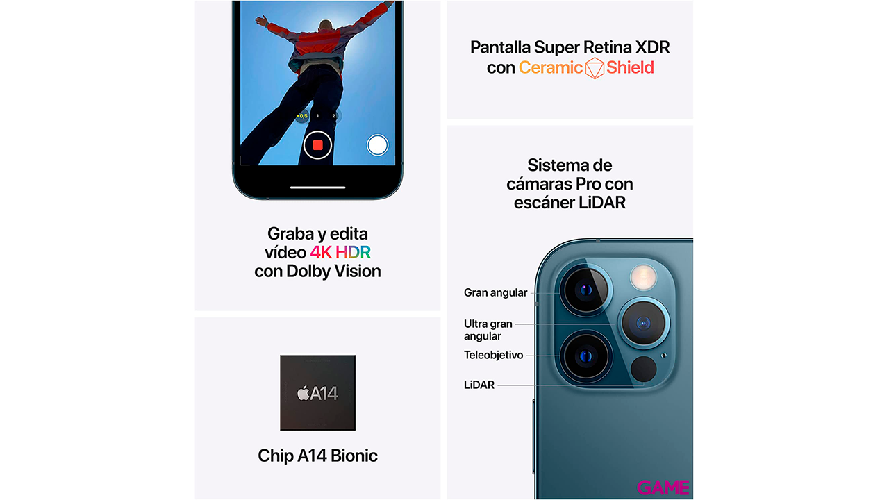 Apple iPhone 12 Pro 128GB - Azul - 6.1