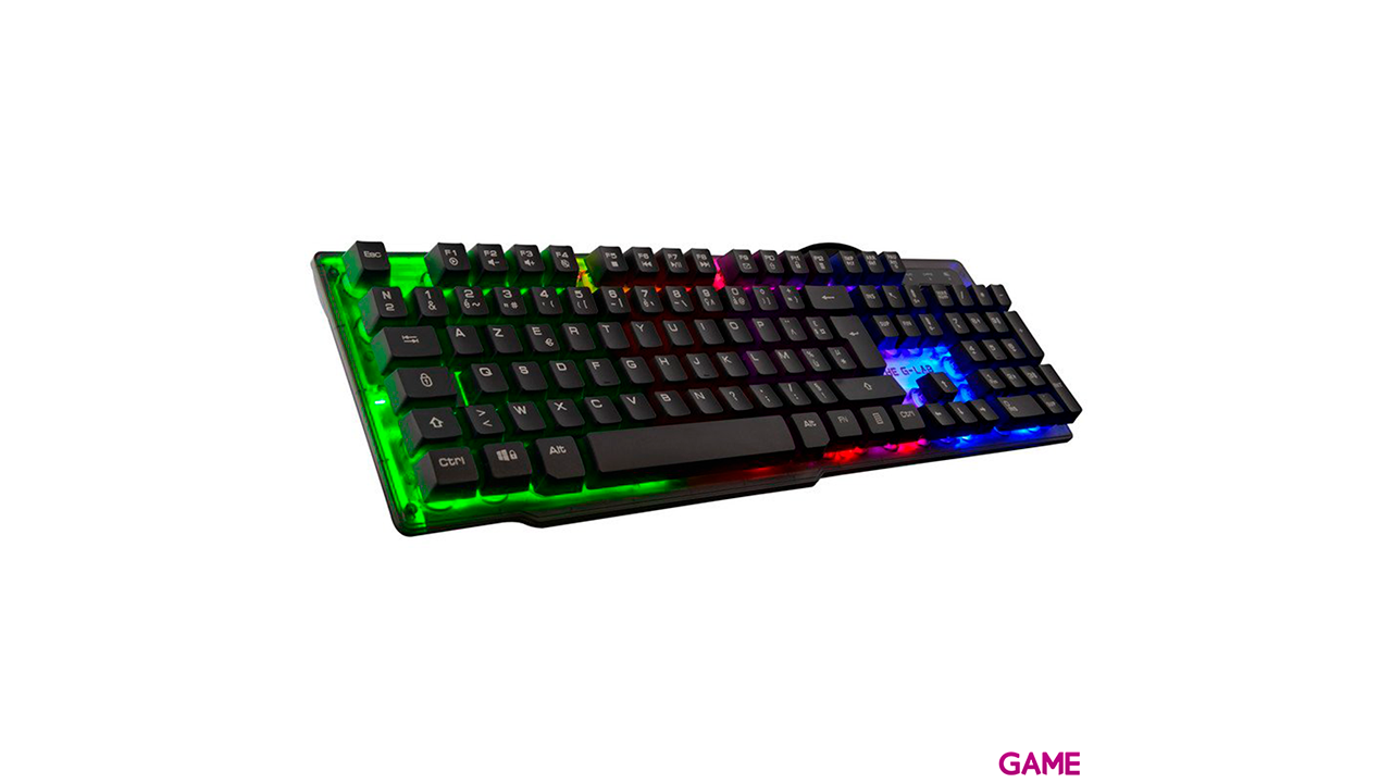 The G-Lab Keyz Neon teclado USB AZERTY Francés Negro-1