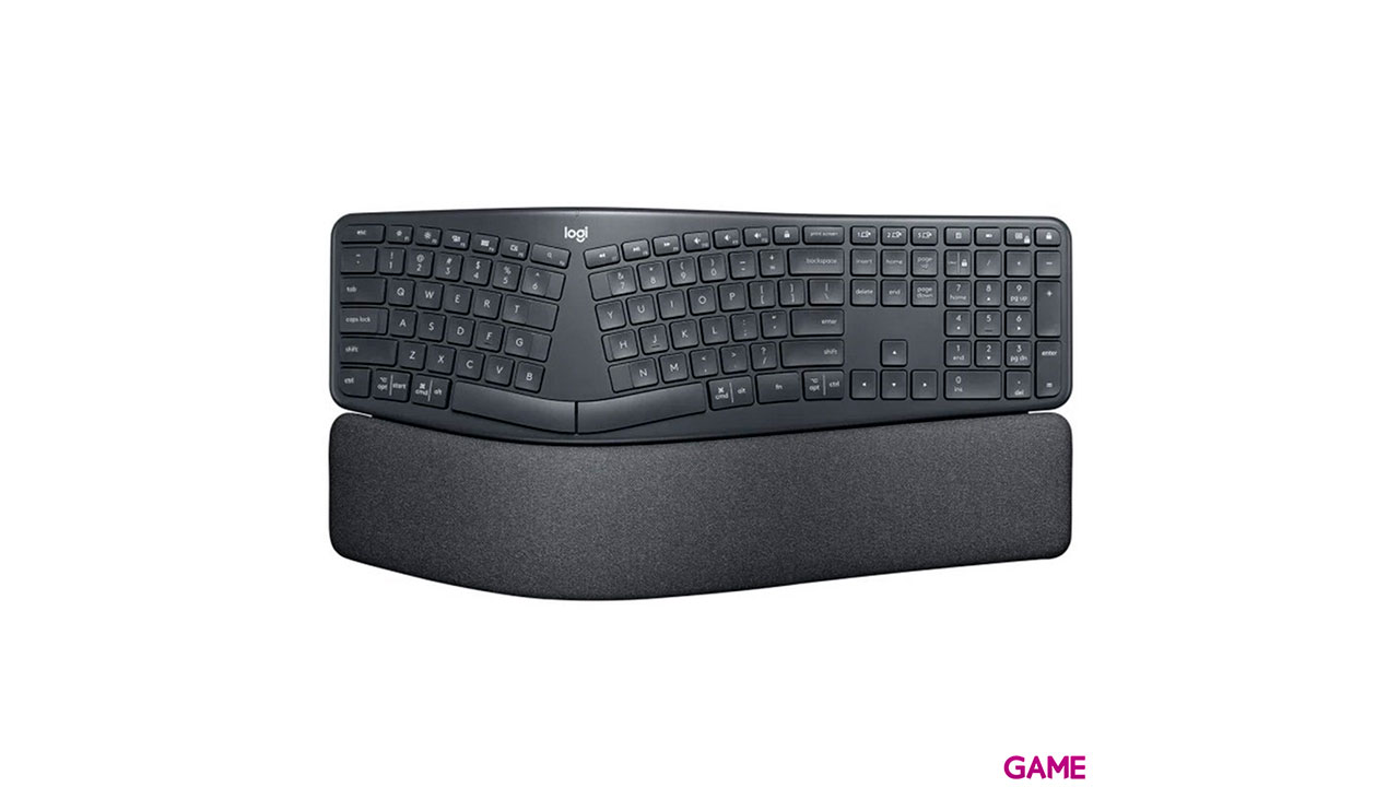 Logitech Ergo K860 teclado RF Wireless + Bluetooth Español Negro-0