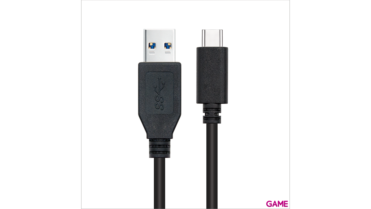 Nanocable 3.1 Gen2 10Gbps 3A, tipo USB-C/M-A/M, negro, 1.5 m - Cable-1