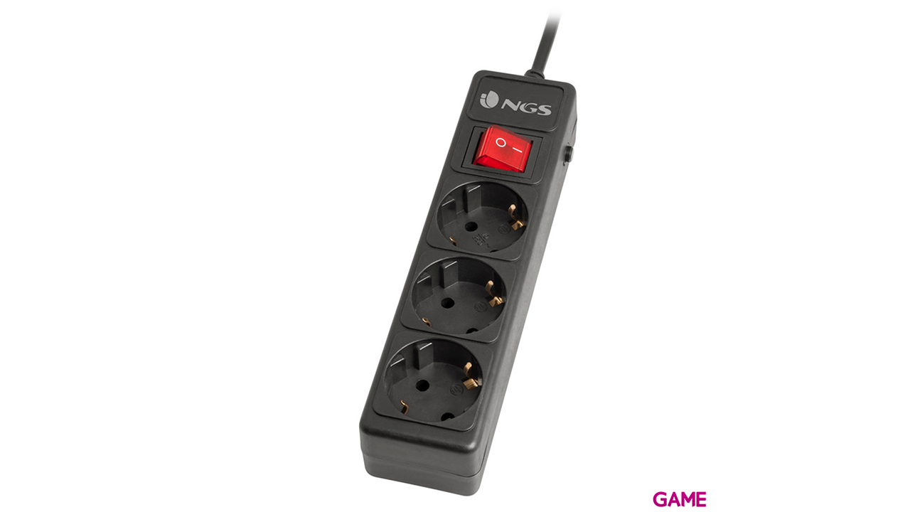 NGS Grid 300 Negro 3 salidas AC 250 V 1,5 m-0