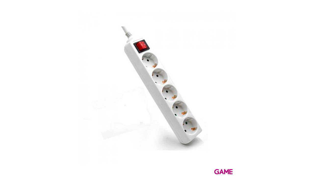 Phasak 6 Tomas con Interruptor - cable 1.5m - Blanco - Regleta-0