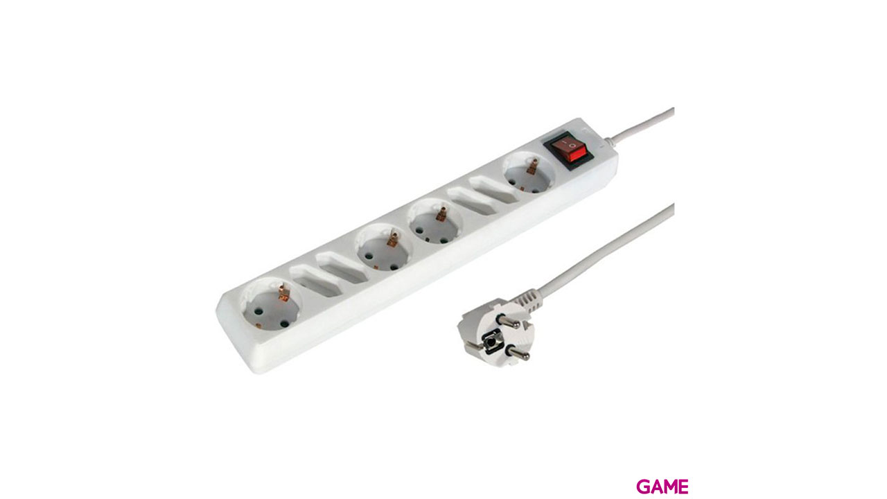Phasak 8 Tomas con Interruptor - 1.5m - Blanco - Regleta-0