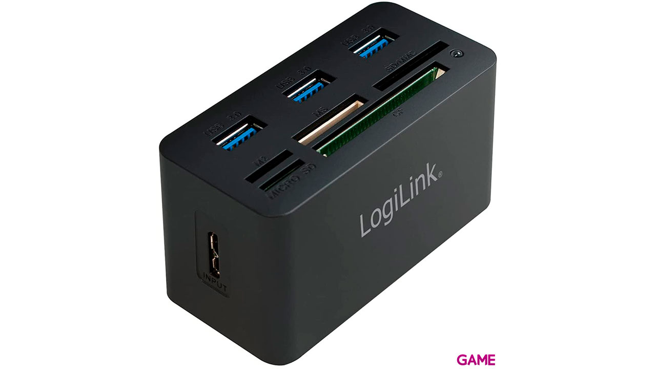 Logilink 3 PUERTOS USB 3.0 - Lector Tarjetas - Hub-1
