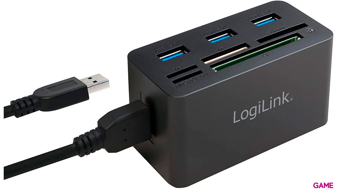 Logilink 3 PUERTOS USB 3.0 - Lector Tarjetas - Hub-3