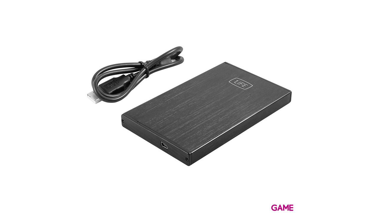 1Life hd:vault 2 Carcasa de disco duro/SSD Negro 2.5