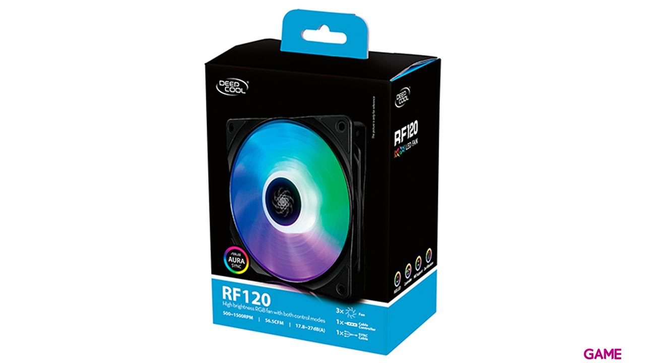DeepCool RF 120 RGB 12cm 3 Piezas - Ventilador-10